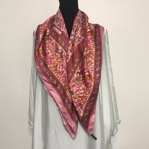 Hermès 90cm Pink Horse/multi Animal Scarf